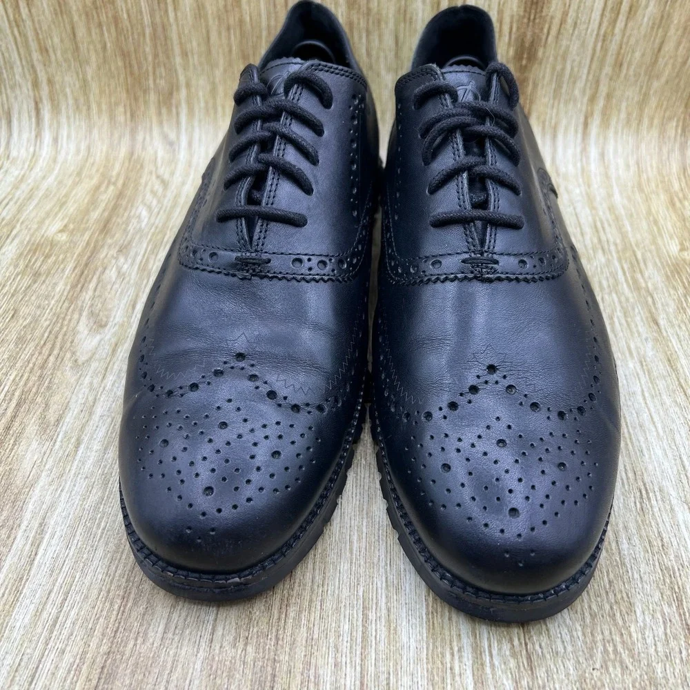 Cole Haan Zerogrand Wingtip Oxford Men's Size 12 W Black Leather Shoes C20719